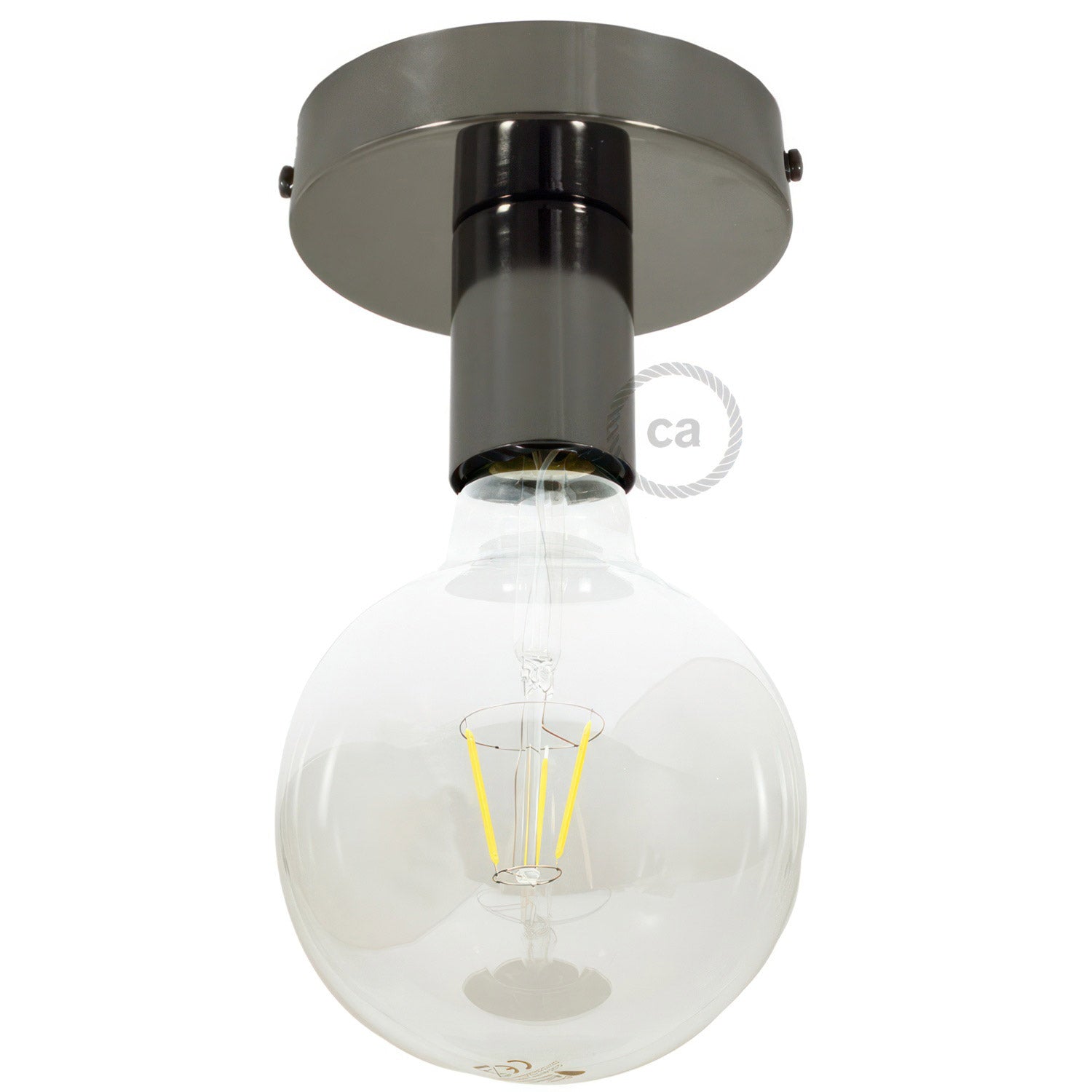 Fermaluce Metal, nástěnné/stropní svítidlo E27, průměr 12 cm, max 53W