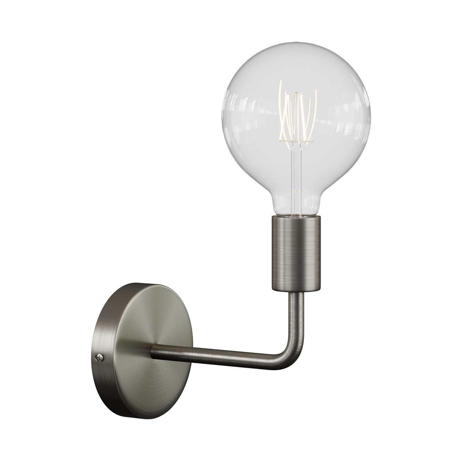 Fermaluce Metal, kovové nástěnné svítidlo s ohnutým nástavcem, E27 max 53W, stmívatelné