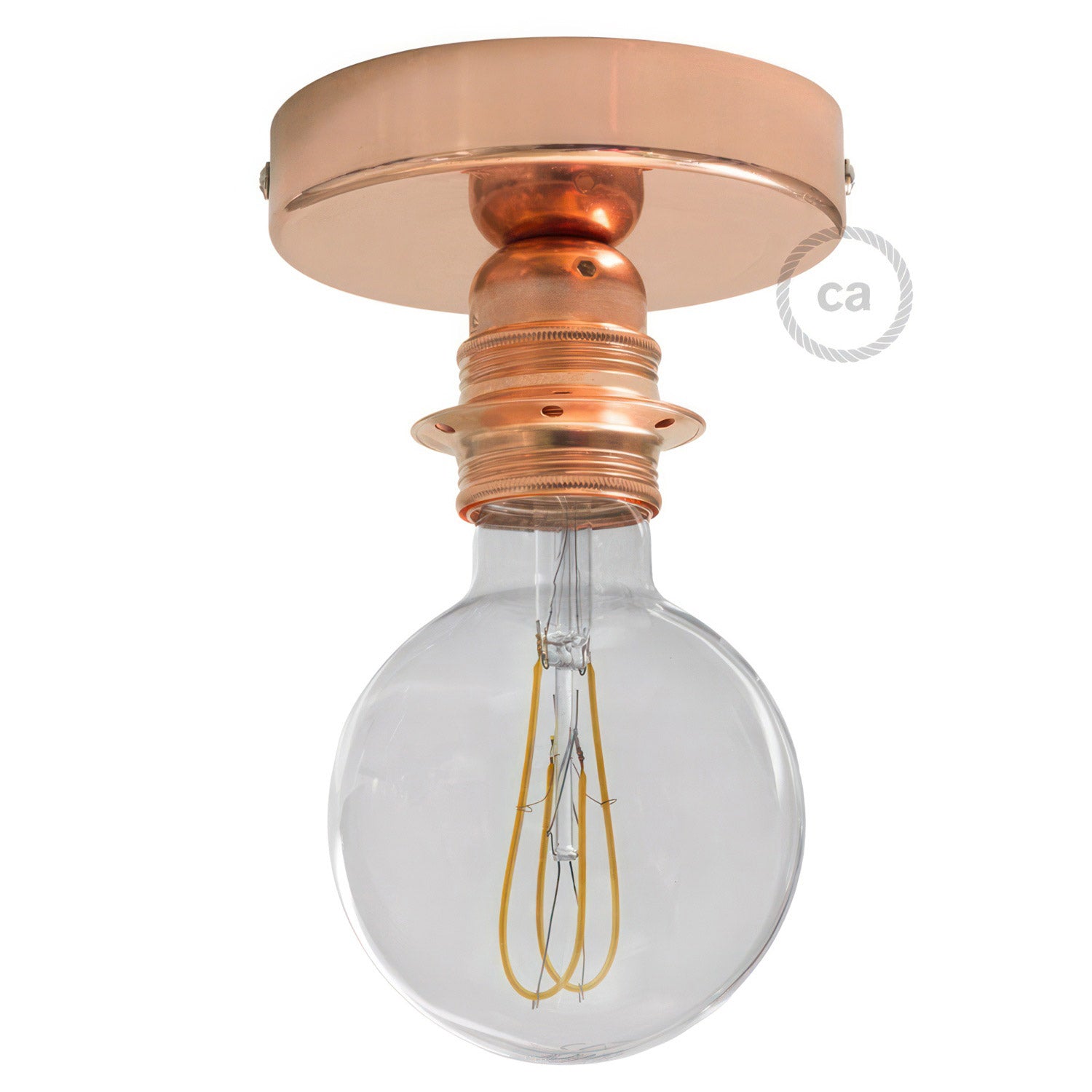 Fermaluce Metal E27, kovový nástěnný/stropní světelný zdroj, průměr 12 cm, max 53W