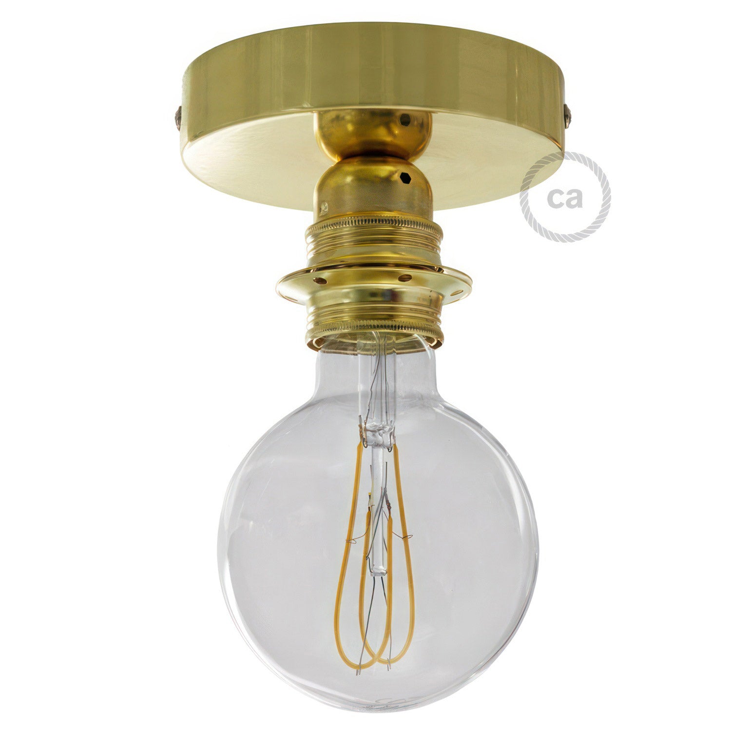 Fermaluce Metal E27, kovový nástěnný/stropní světelný zdroj, průměr 12 cm, max 53W