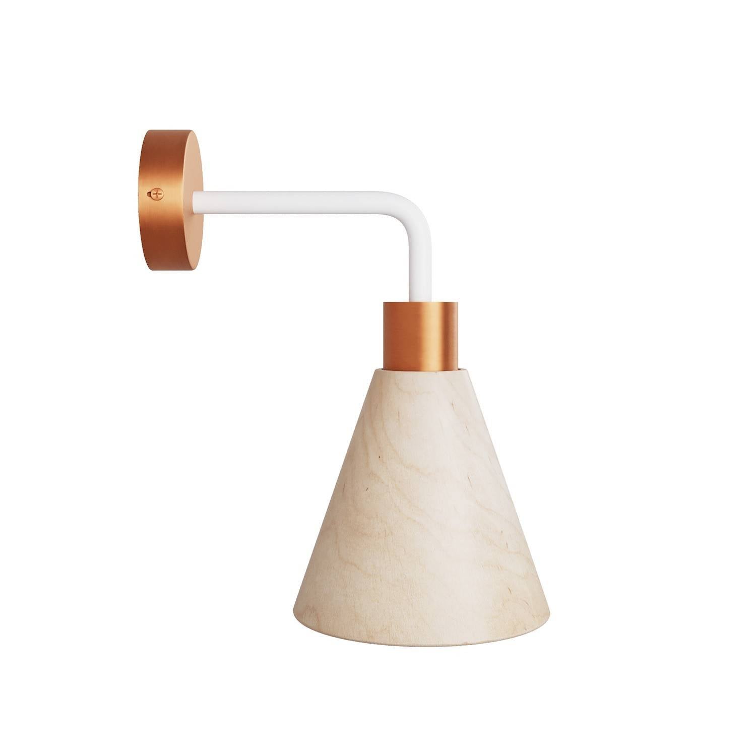 Lampa Fermaluce s dřevěným kuželovým stínidlem, 7W, 806 Lumenů
