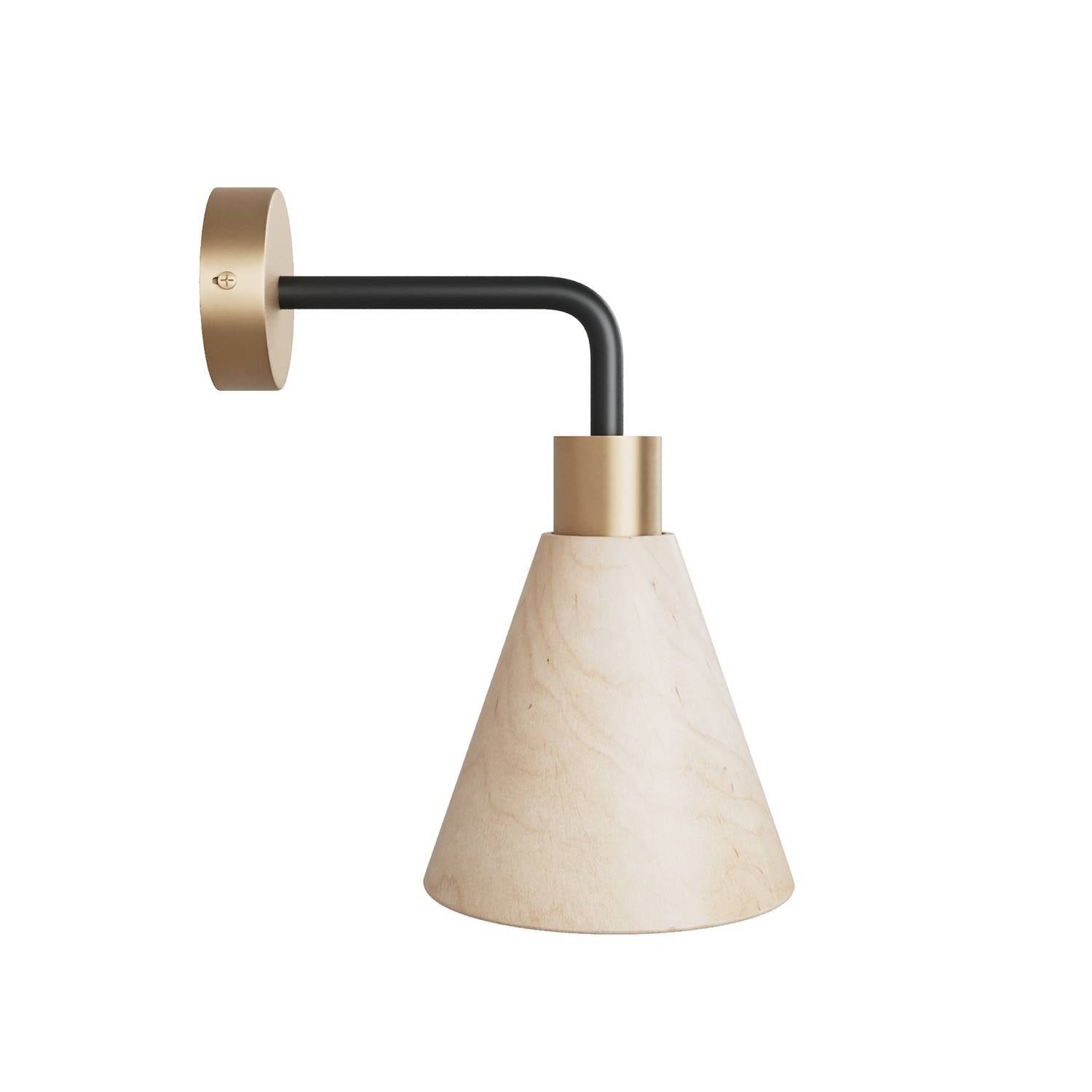 Lampa Fermaluce s dřevěným kuželovým stínidlem, 7W, 806 Lumenů