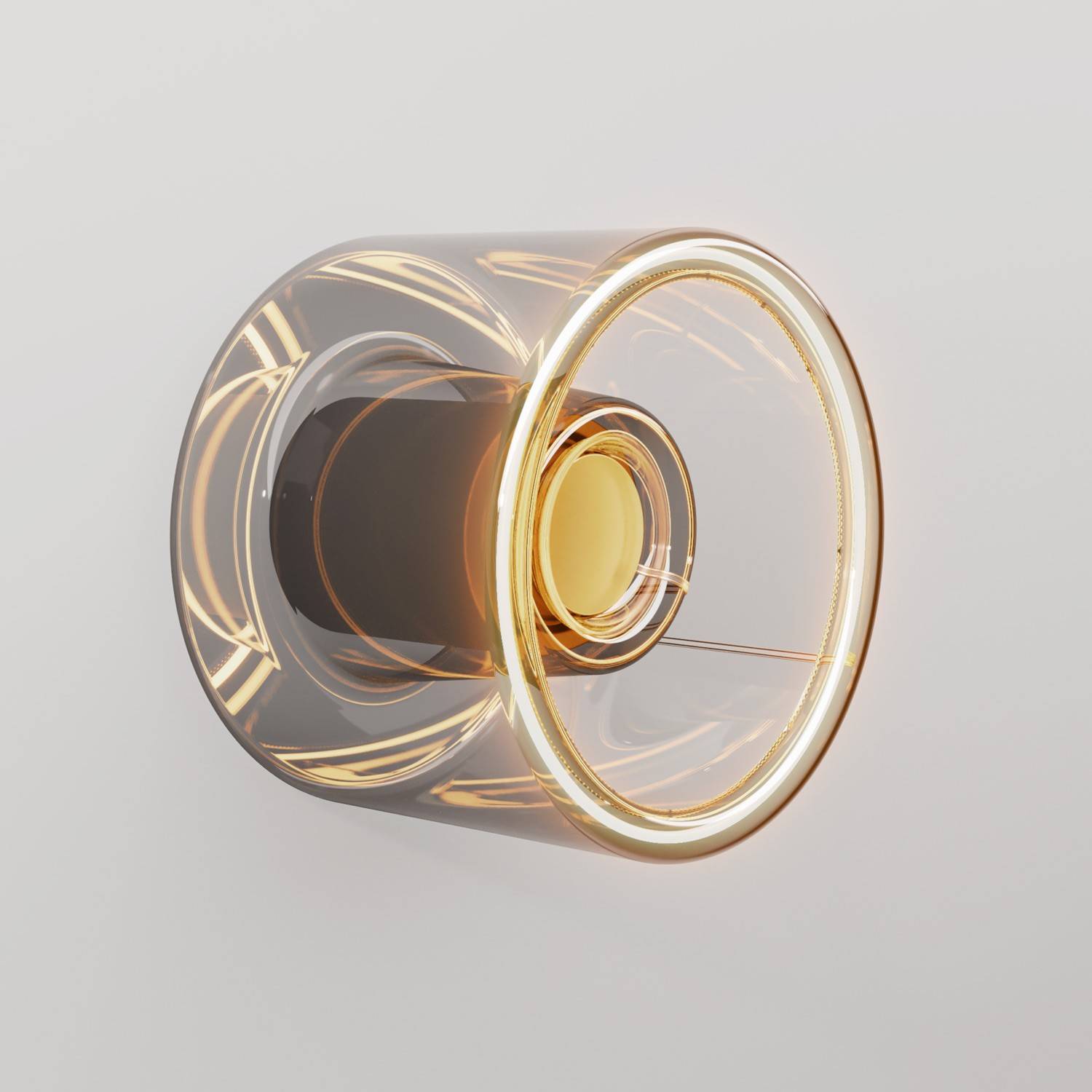 Nástěnné svítidlo Ghost s mini dýmovou žárovkou E27, 6W, průměr 120 mm