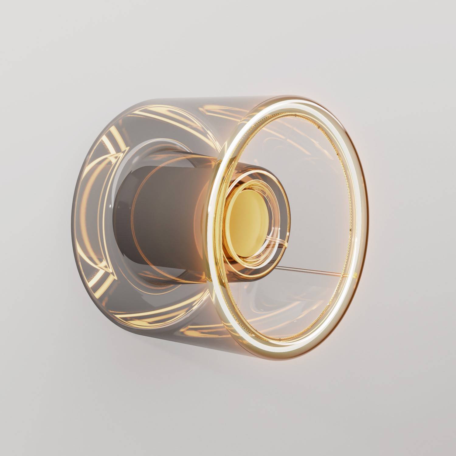Nástěnné svítidlo Ghost s mini dýmovou žárovkou E27, 6W, průměr 120 mm