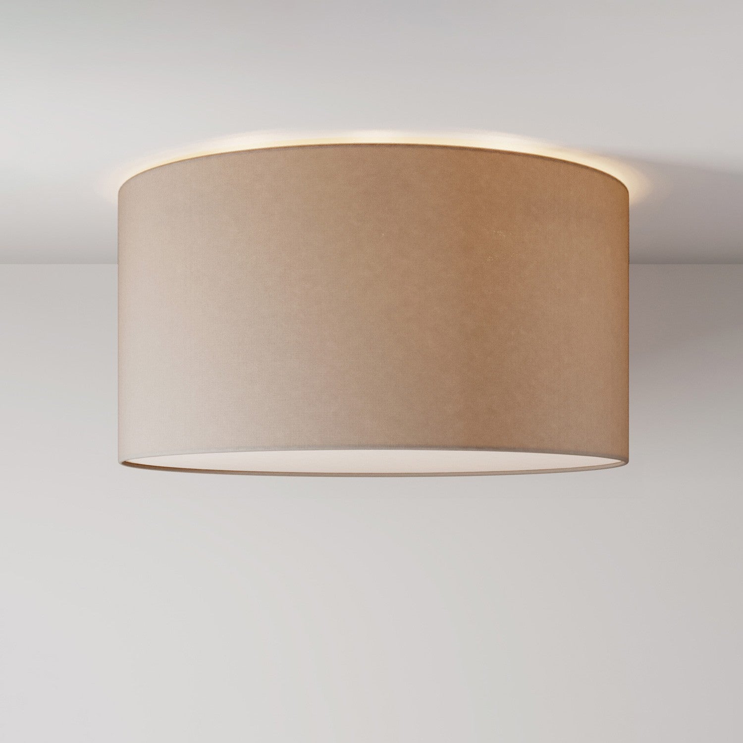 Stropní lampa z látky, průměr 48 cm, E27, vyrobeno v Itálii