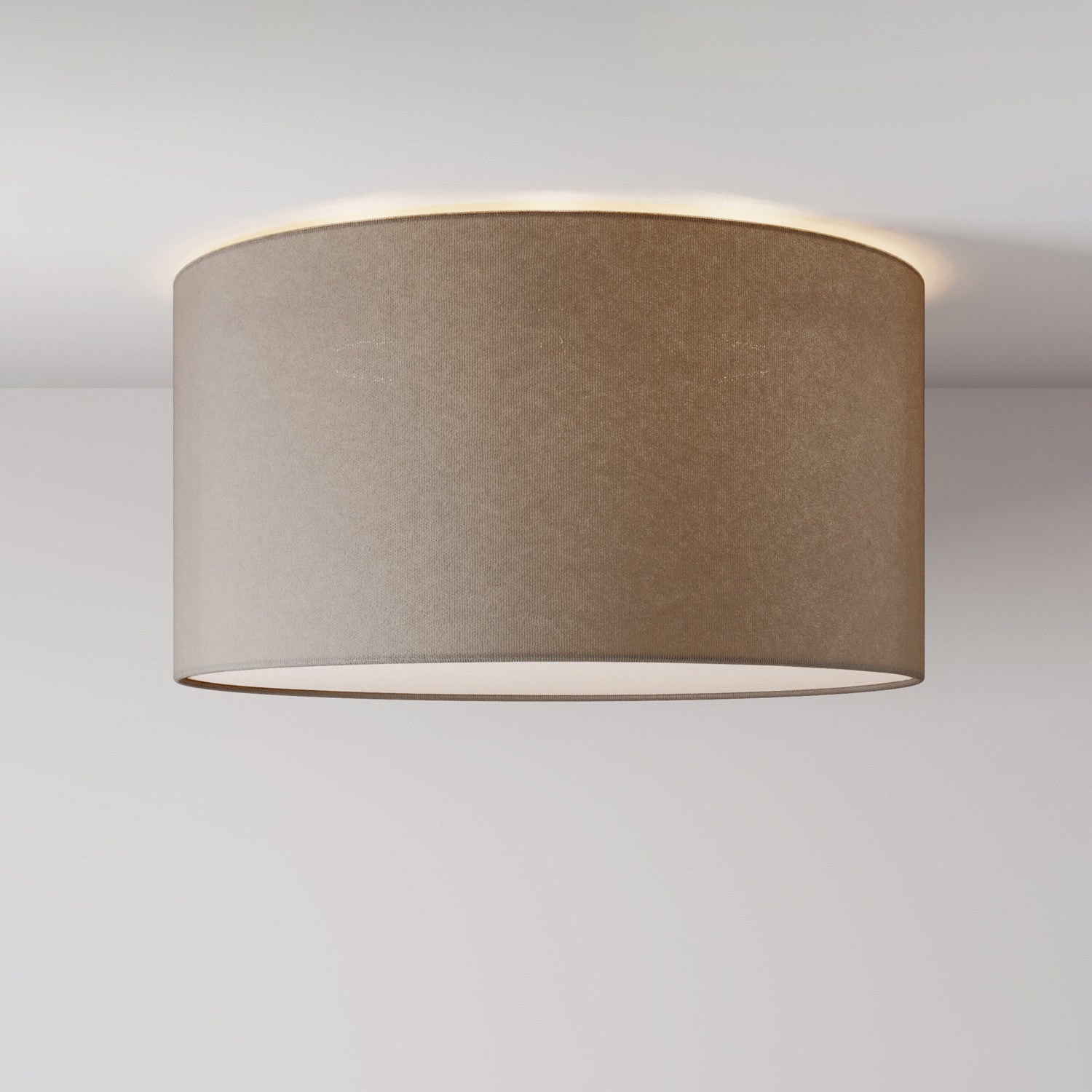 Stropní lampa z látky, průměr 48 cm, E27, vyrobeno v Itálii