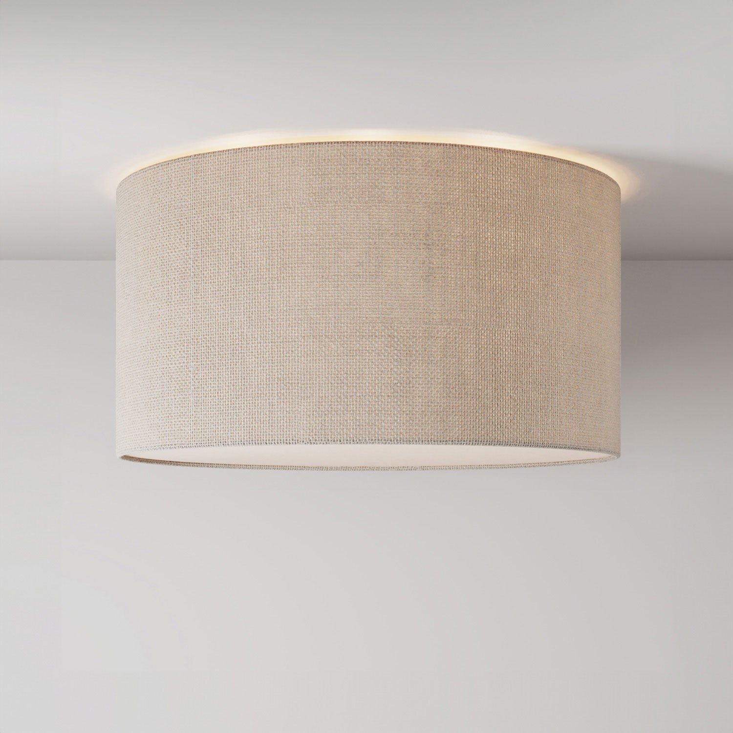 Stropní lampa z látky, průměr 48 cm, E27, vyrobeno v Itálii