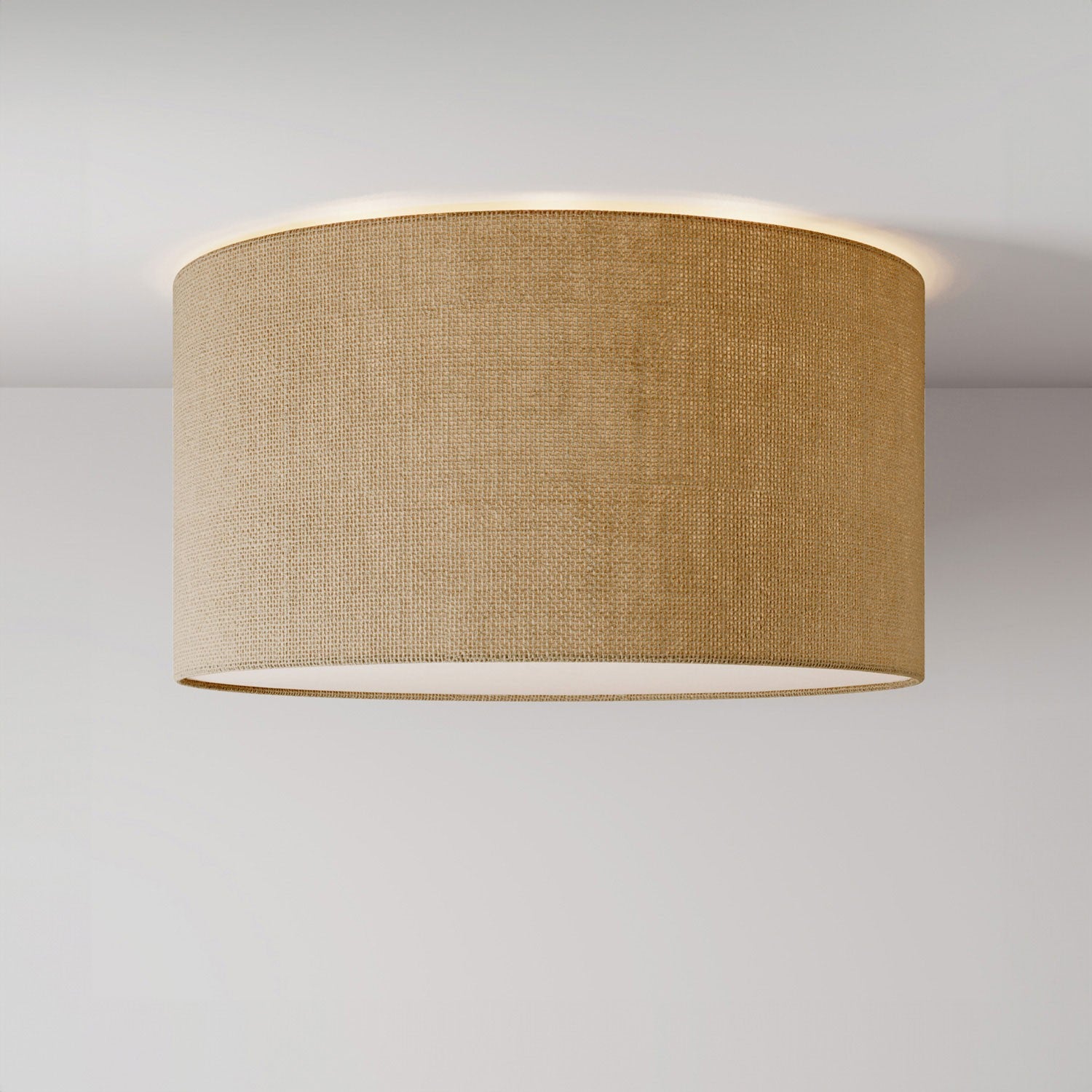 Stropní lampa z látky, průměr 48 cm, E27, vyrobeno v Itálii