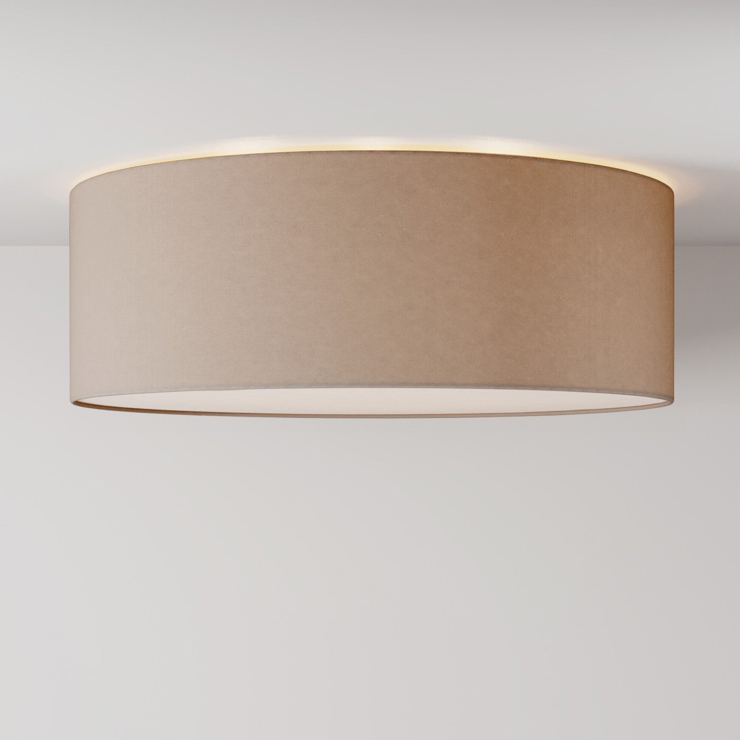 Velké textilní stropní svítidlo průměr 58 cm, výška 20 cm, E27 max 15W LED