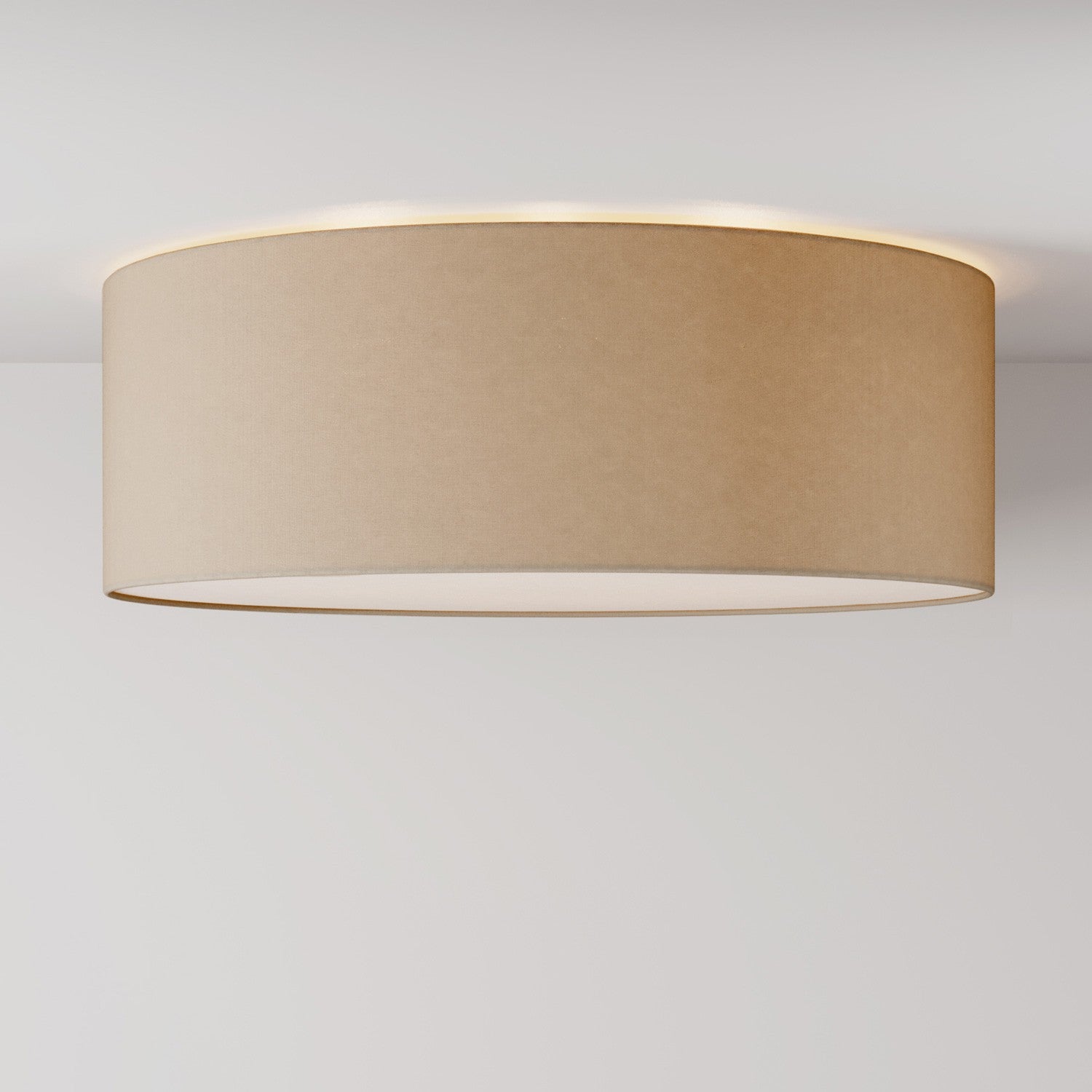 Velké textilní stropní svítidlo průměr 58 cm, výška 20 cm, E27 max 15W LED