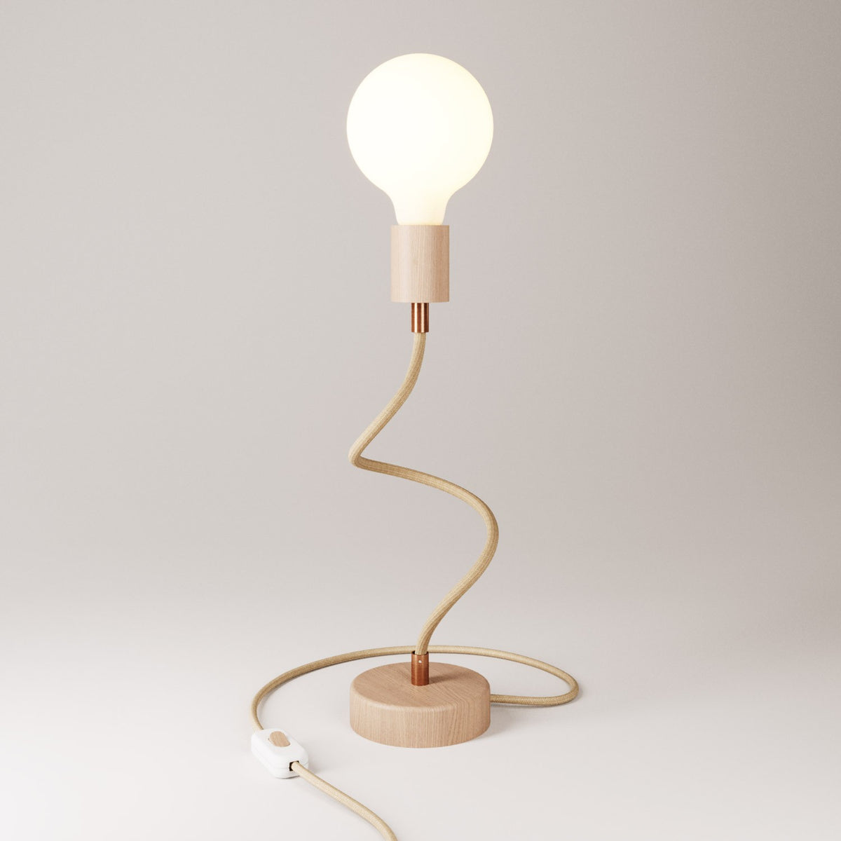Dřevěná nastavitelná stolní lampa E27, max 70 W, 60 cm