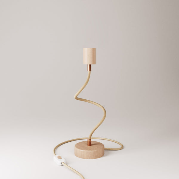 Dřevěná nastavitelná stolní lampa E27, max 70 W, 60 cm