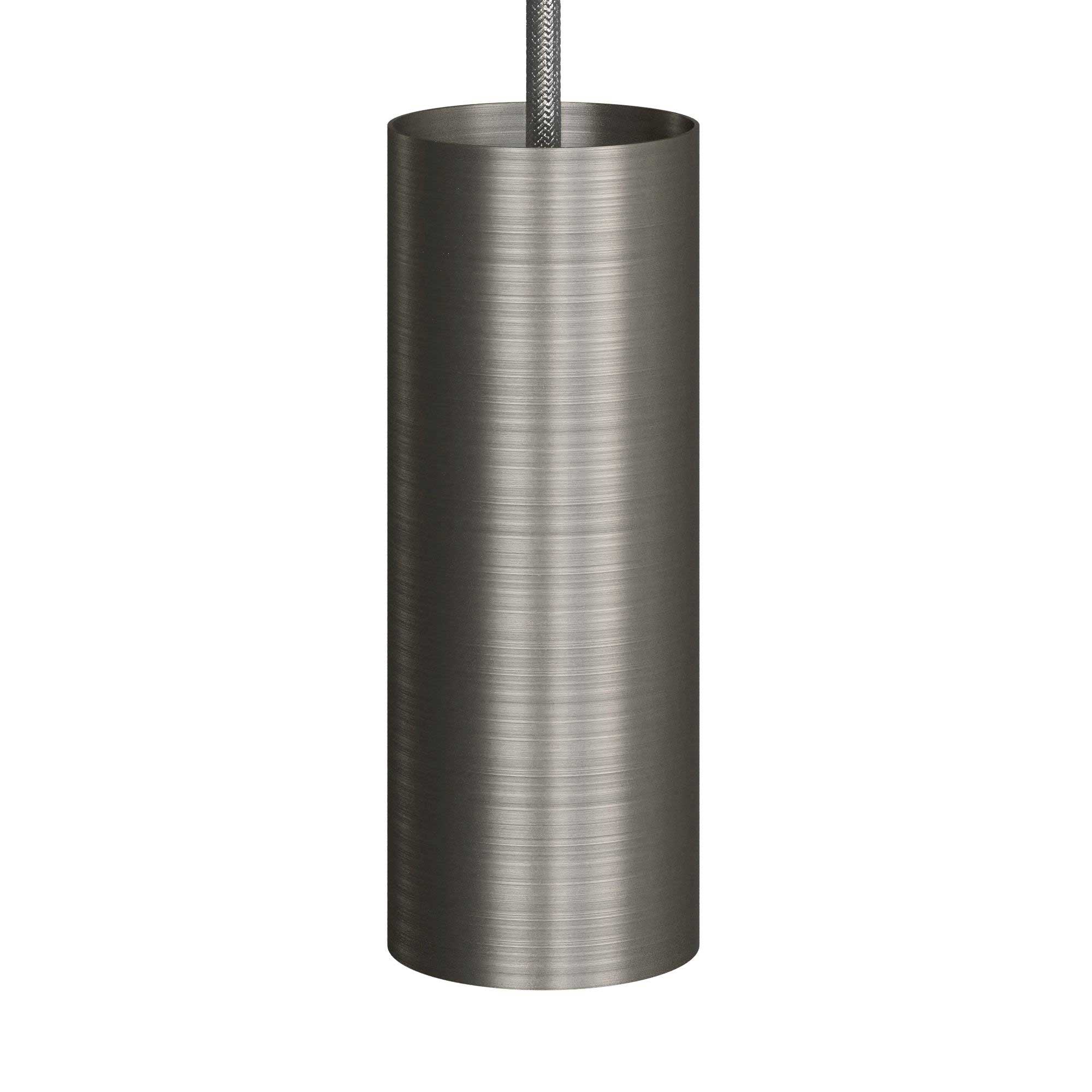 Závěsná lampa Tub-E14 s textilním kabelem a stmívatelným LED zdrojem 4W, 2700 K