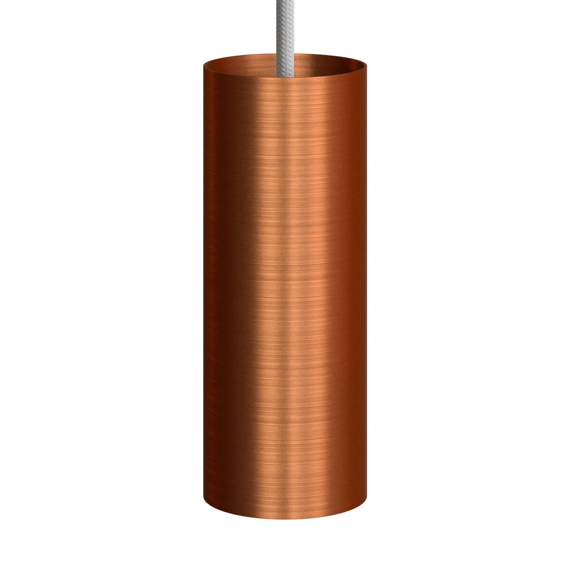 Závěsná lampa Tub-E14 s textilním kabelem a stmívatelným LED zdrojem 4W, 2700 K