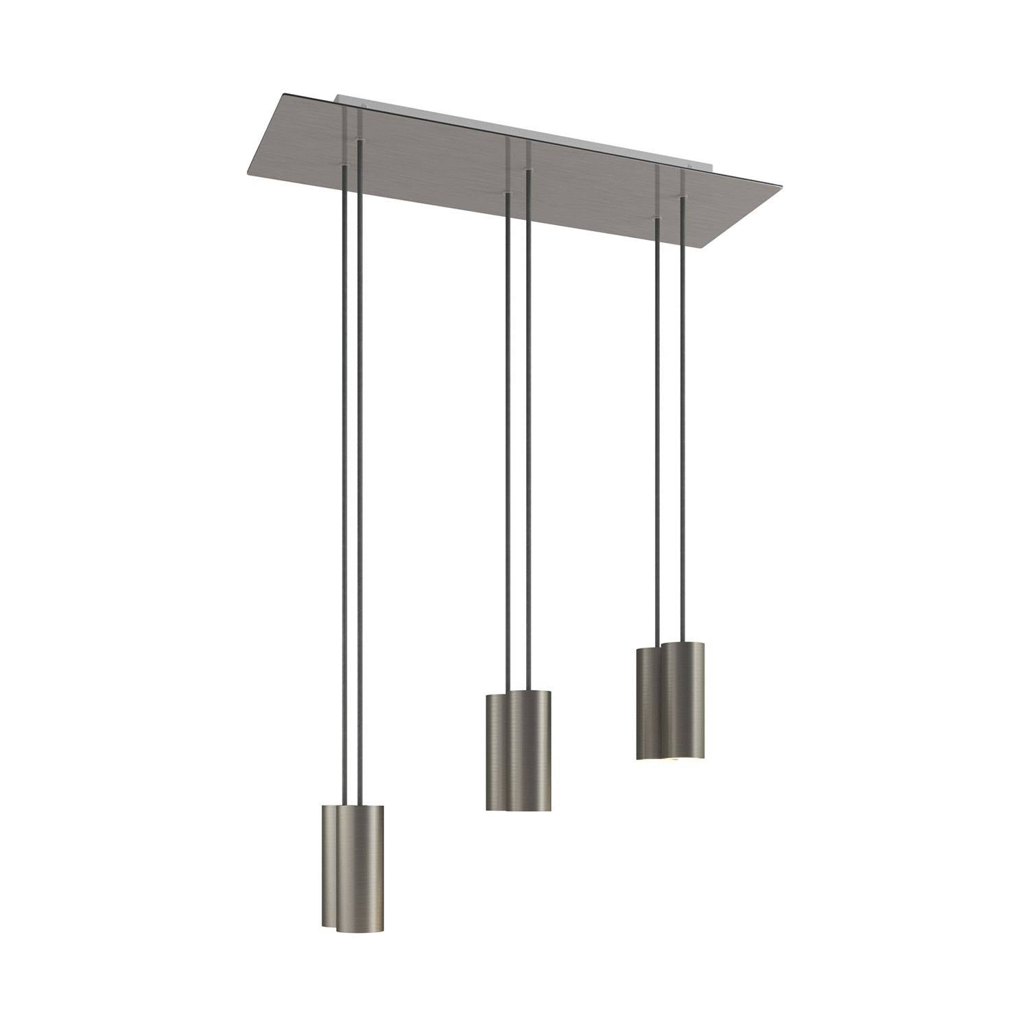 Závěsná lampa Rose-One s 6 světly, XXL baldachýn a kovová stínidla E14, délka 675 mm