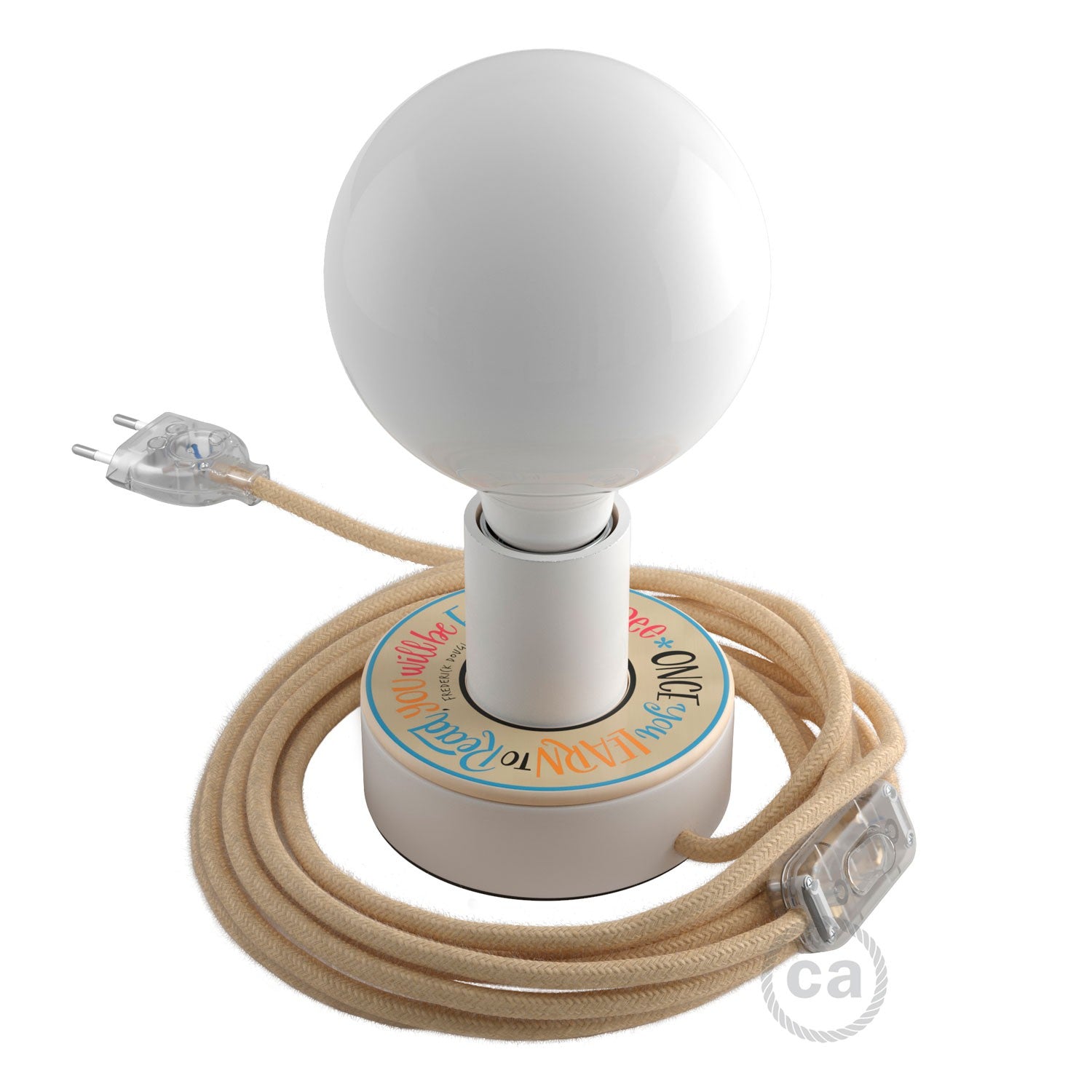 Dřevěná stolní lampa Posaluce MINI-UFO, průměr 12 cm, výkon 70 W