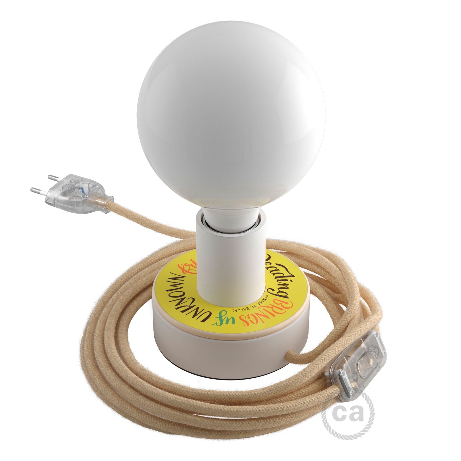 Dřevěná stolní lampa Posaluce MINI-UFO, průměr 12 cm, výkon 70 W