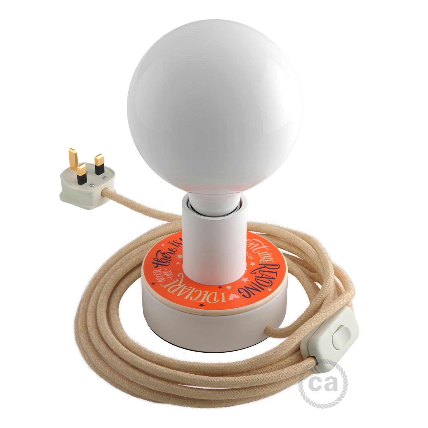 Dřevěná stolní lampa Posaluce MINI-UFO, průměr 12 cm, výkon 70 W