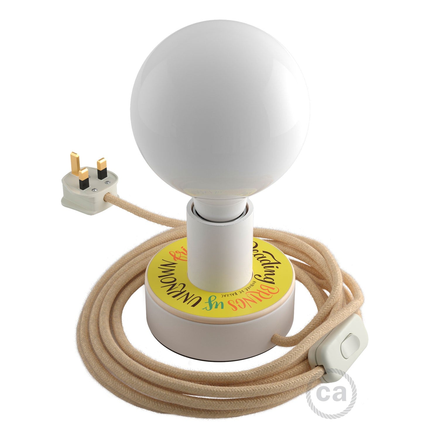 Dřevěná stolní lampa Posaluce MINI-UFO, průměr 12 cm, výkon 70 W