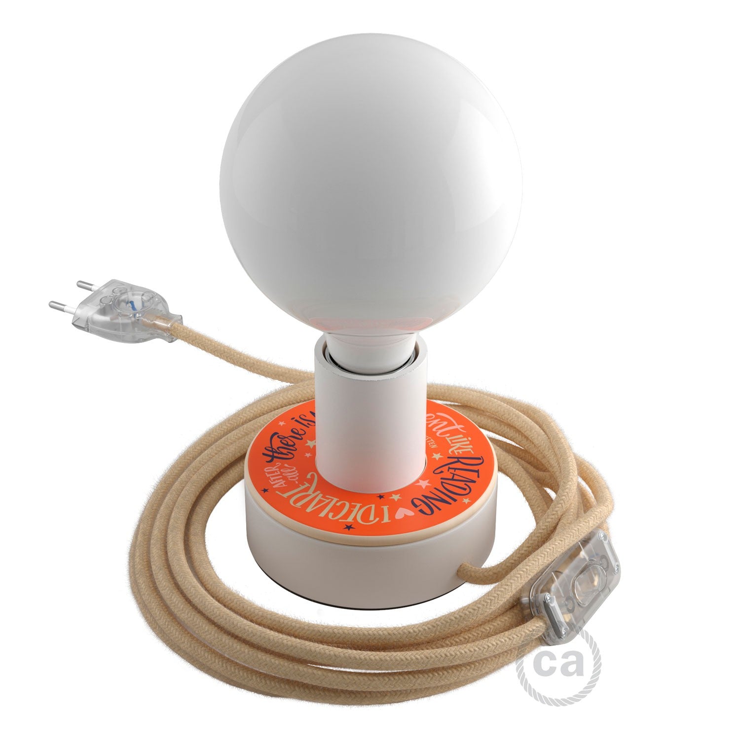 Dřevěná stolní lampa Posaluce MINI-UFO, průměr 12 cm, výkon 70 W