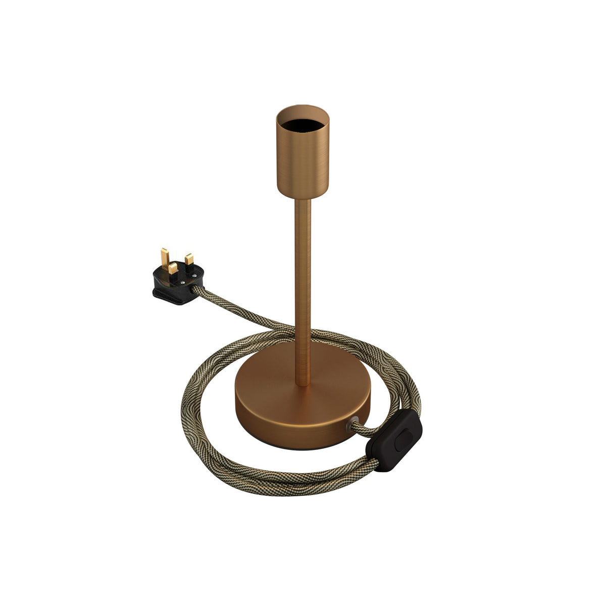 Alzaluce - kovová stolní lampa E27, výška 5-30 cm, průměr základny 12 cm