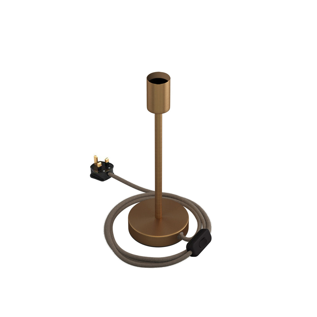 Alzaluce - kovová stolní lampa E27, výška 5-30 cm, průměr základny 12 cm