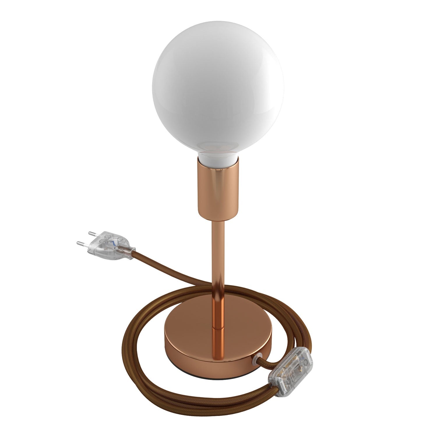 Alzaluce - kovová stolní lampa E27, výška 5-30 cm, průměr základny 12 cm
