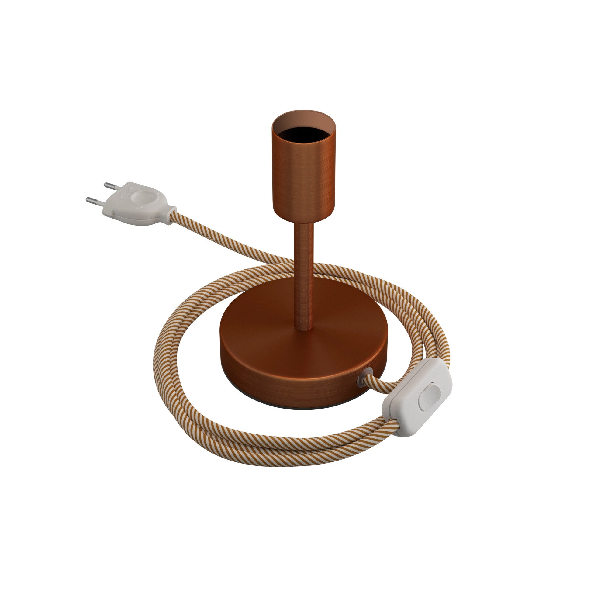 Alzaluce - kovová stolní lampa E27, výška 5-30 cm, průměr základny 12 cm