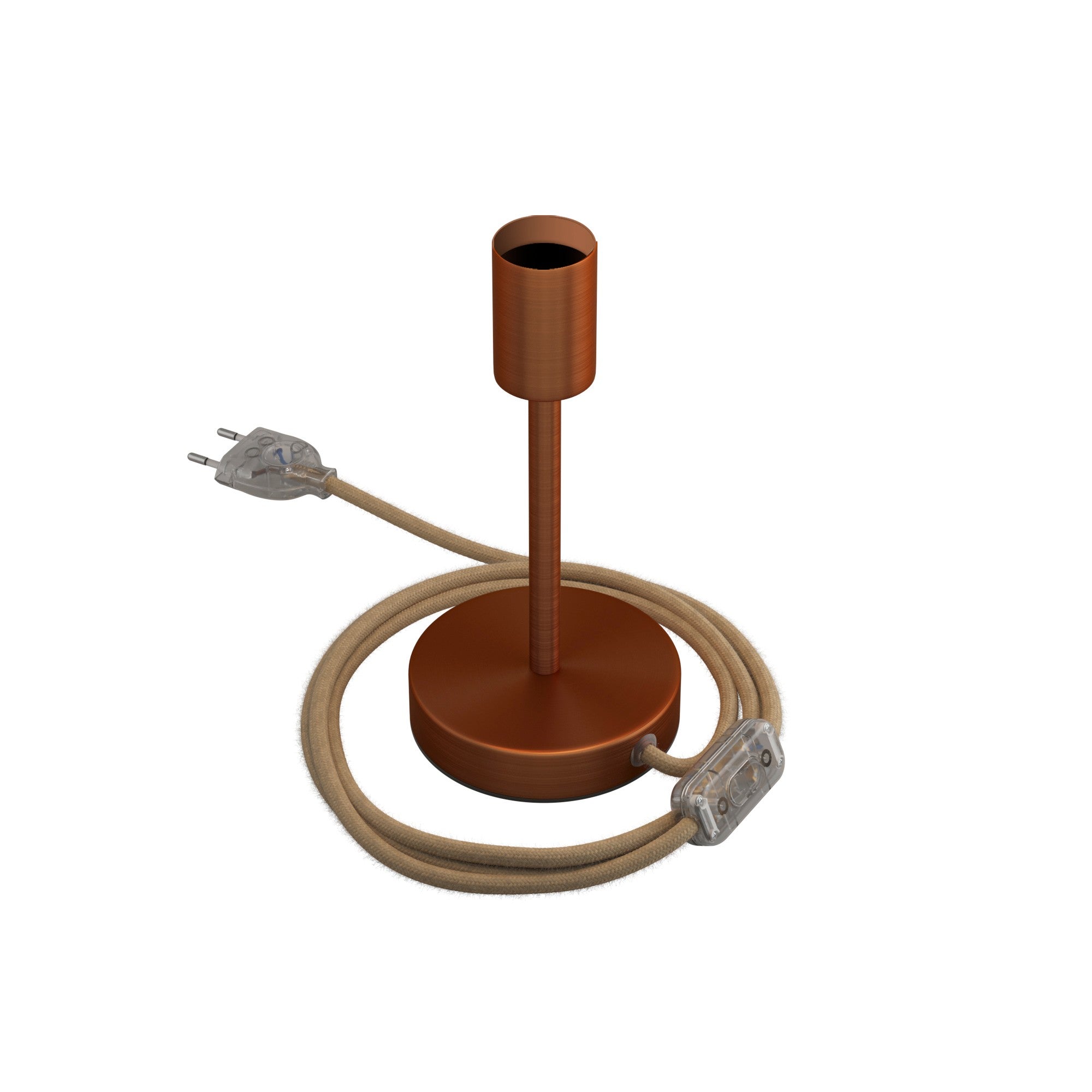 Alzaluce - kovová stolní lampa E27, výška 5-30 cm, průměr základny 12 cm