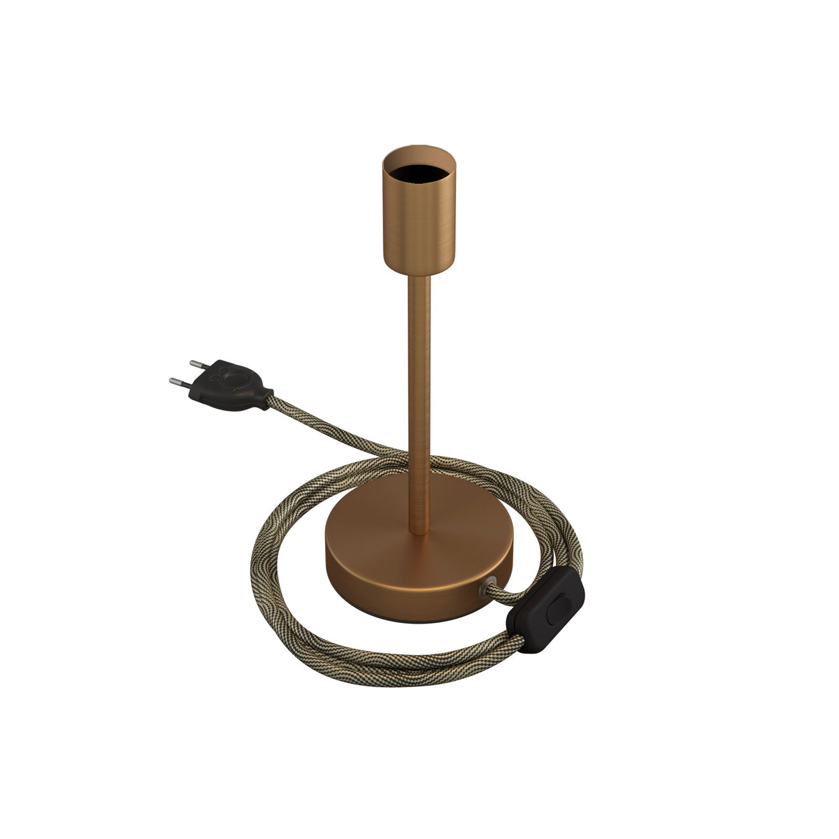 Alzaluce - kovová stolní lampa E27, výška 5-30 cm, průměr základny 12 cm