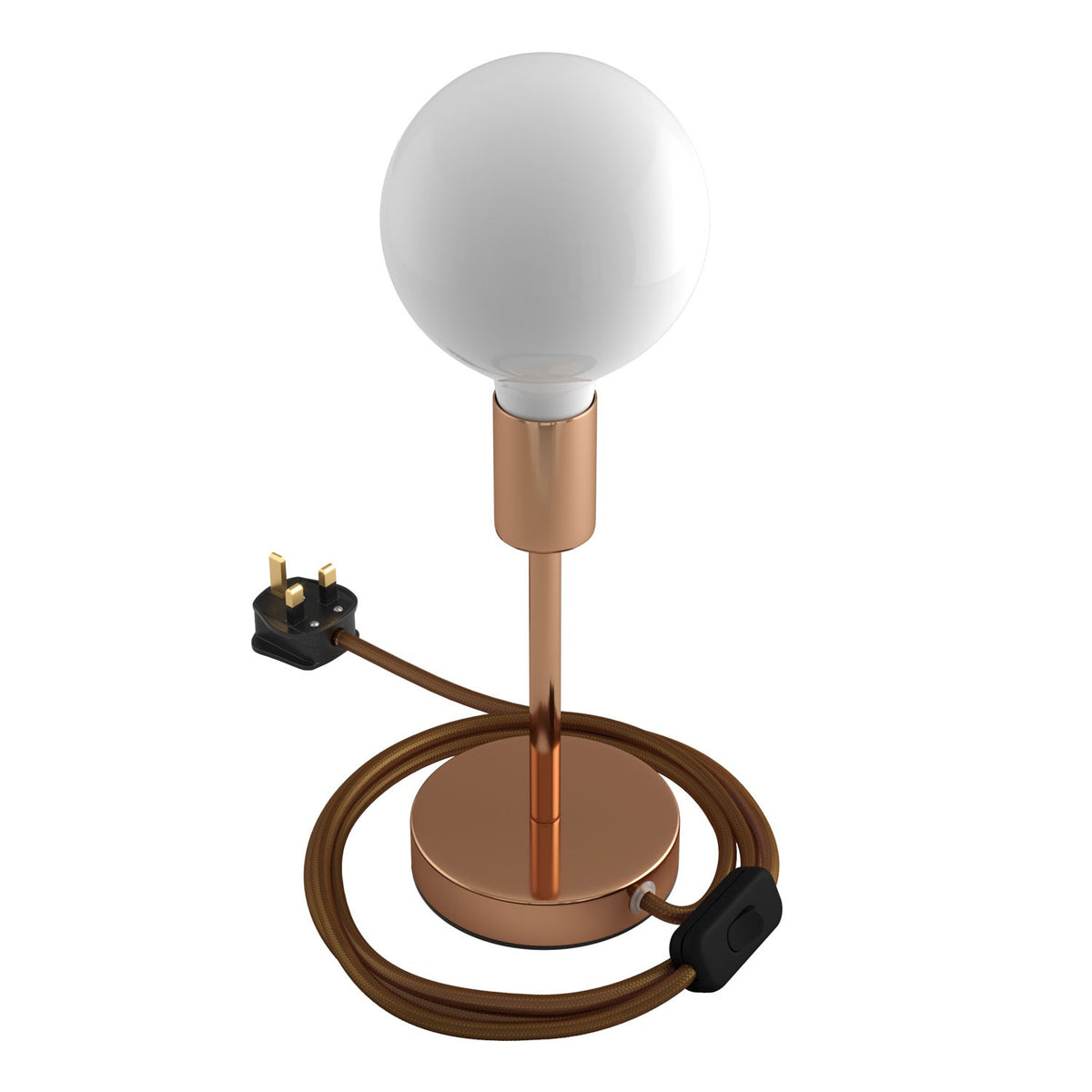 Alzaluce - kovová stolní lampa E27, výška 5-30 cm, průměr základny 12 cm