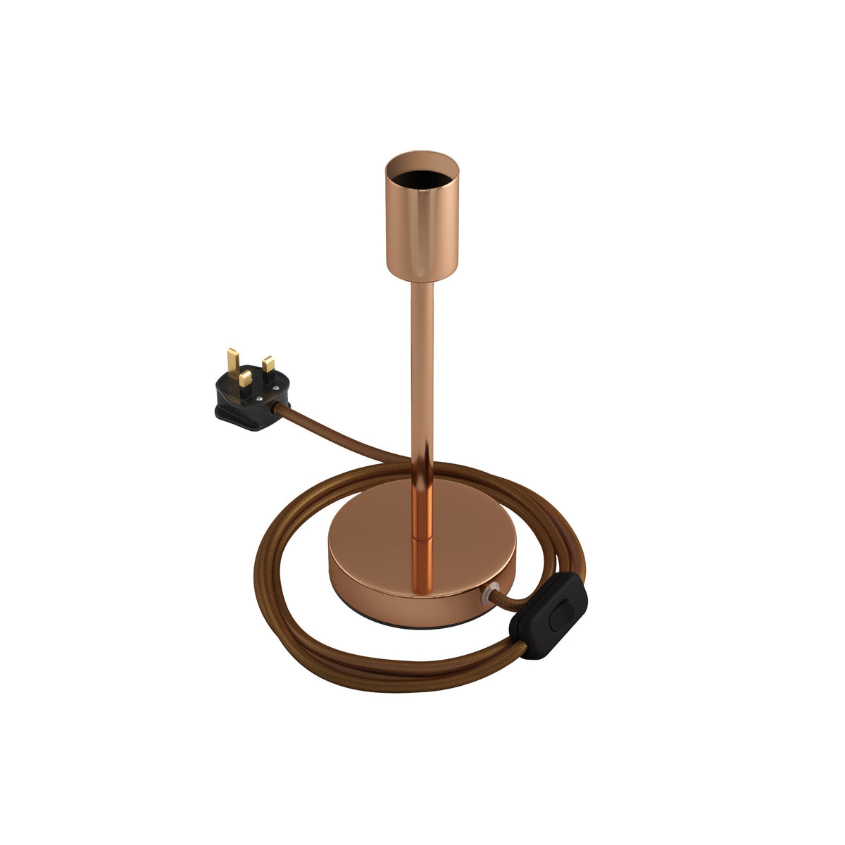 Alzaluce - kovová stolní lampa E27, výška 5-30 cm, průměr základny 12 cm