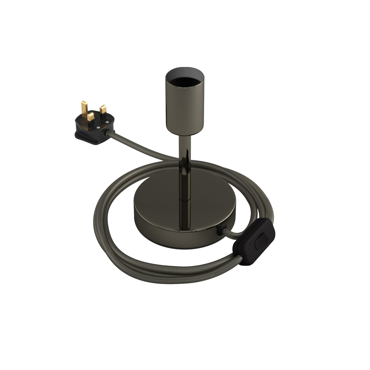 Alzaluce - kovová stolní lampa E27, výška 5-30 cm, průměr základny 12 cm