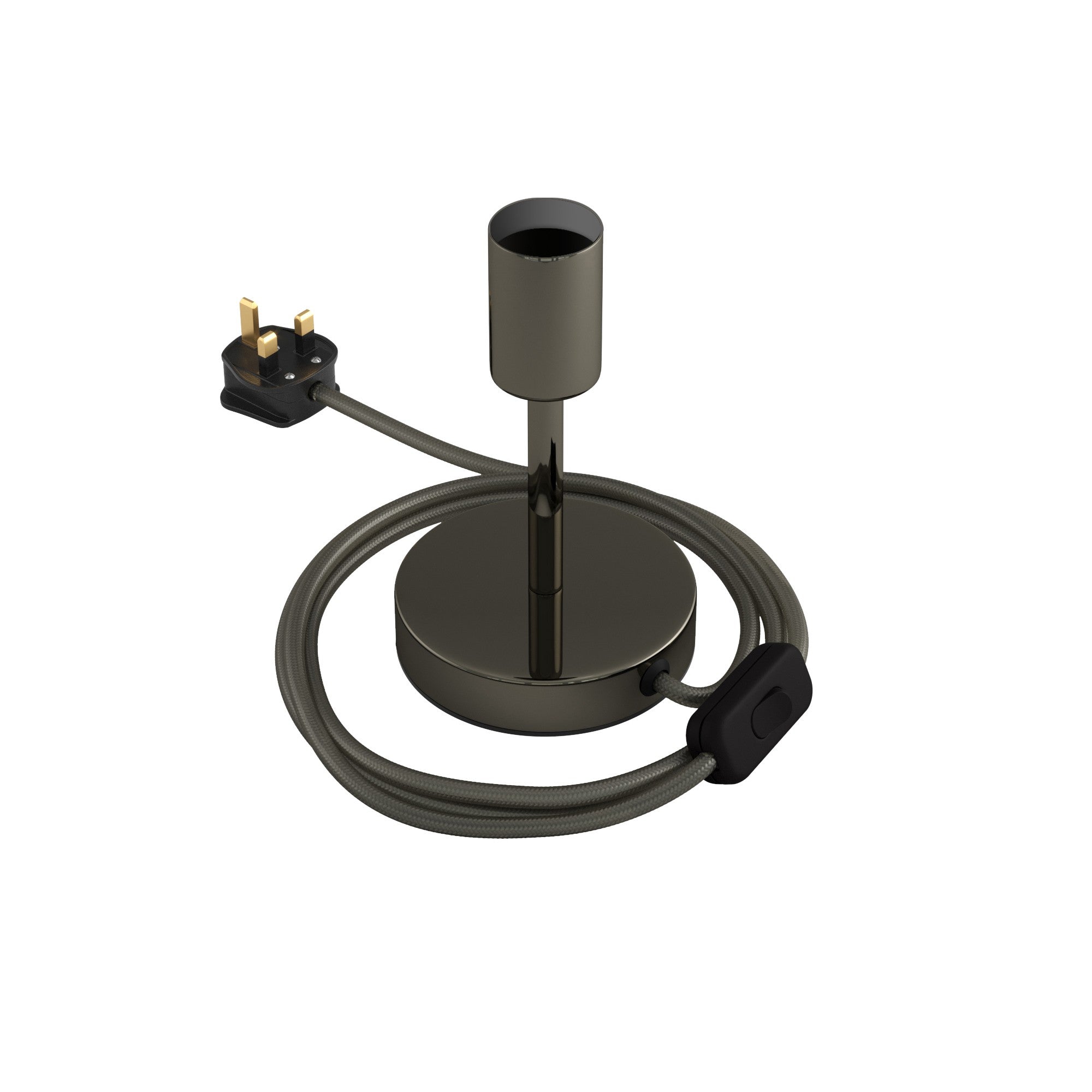 Alzaluce - kovová stolní lampa E27, výška 5-30 cm, průměr základny 12 cm