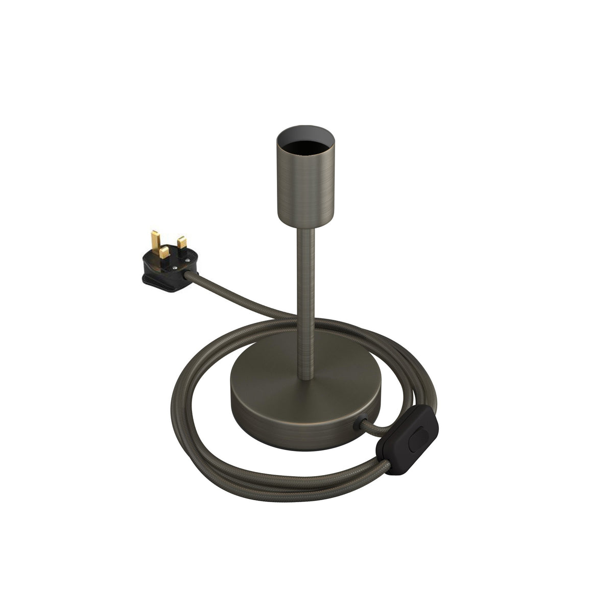 Alzaluce - kovová stolní lampa E27, výška 5-30 cm, průměr základny 12 cm