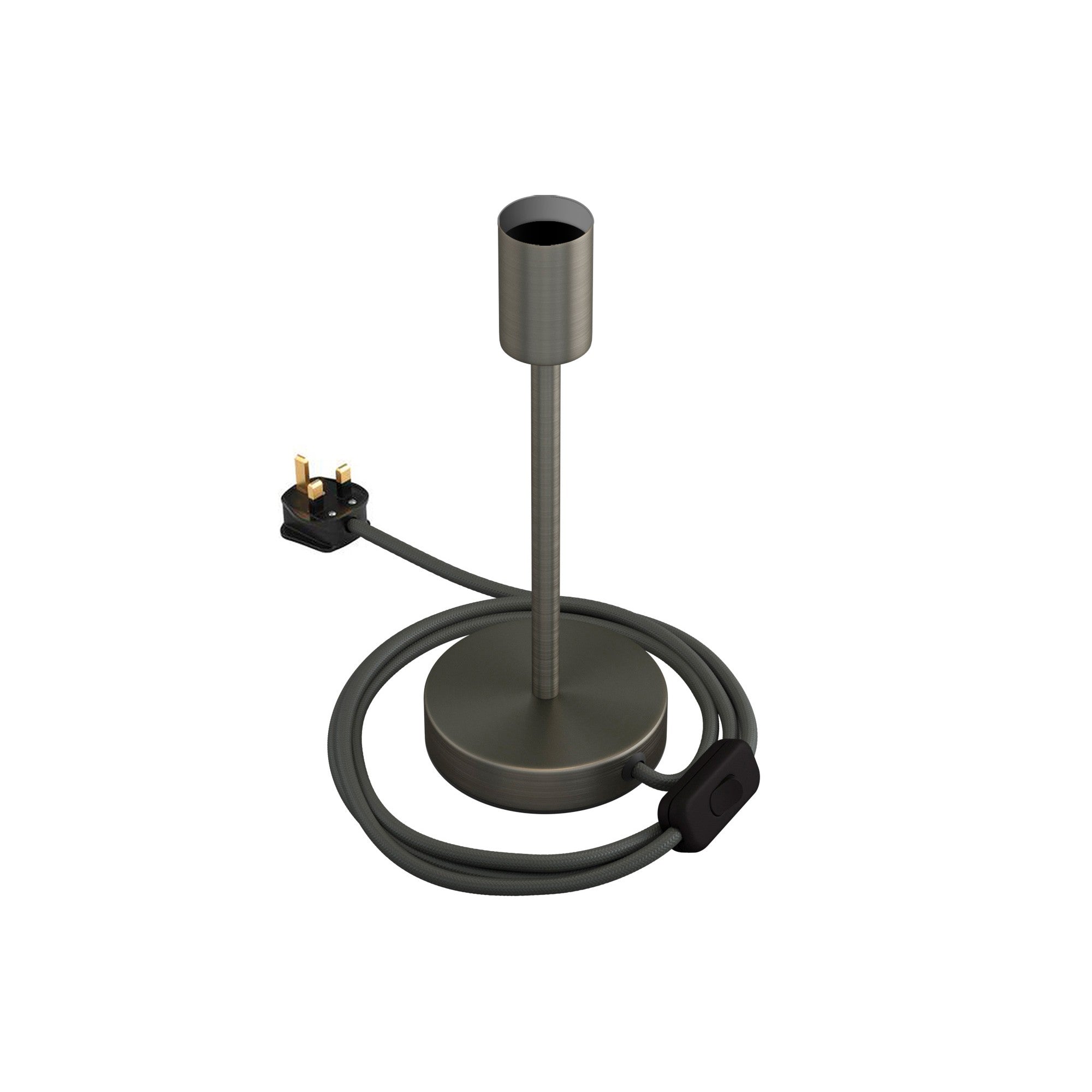 Alzaluce - kovová stolní lampa E27, výška 5-30 cm, průměr základny 12 cm