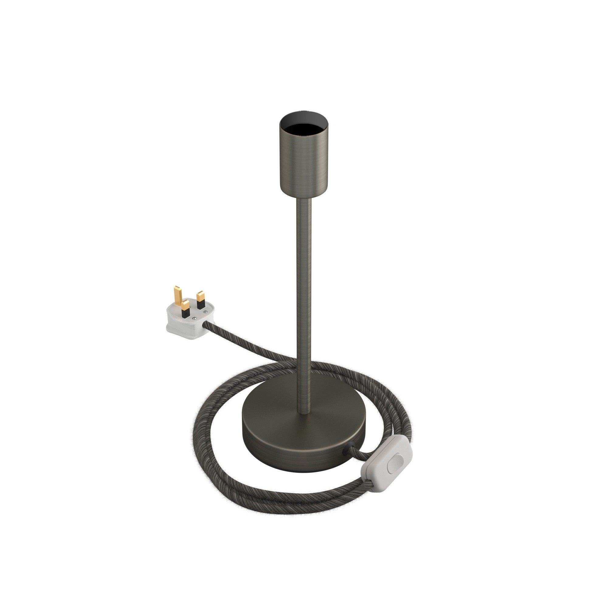 Alzaluce - kovová stolní lampa E27, výška 5-30 cm, průměr základny 12 cm