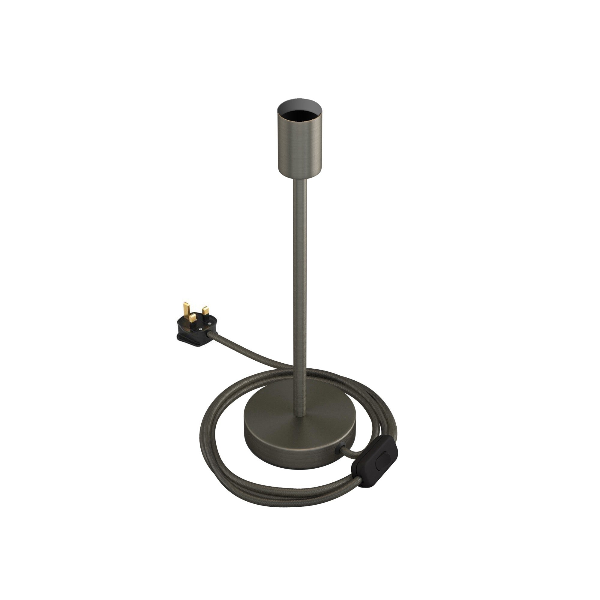 Alzaluce - kovová stolní lampa E27, výška 5-30 cm, průměr základny 12 cm