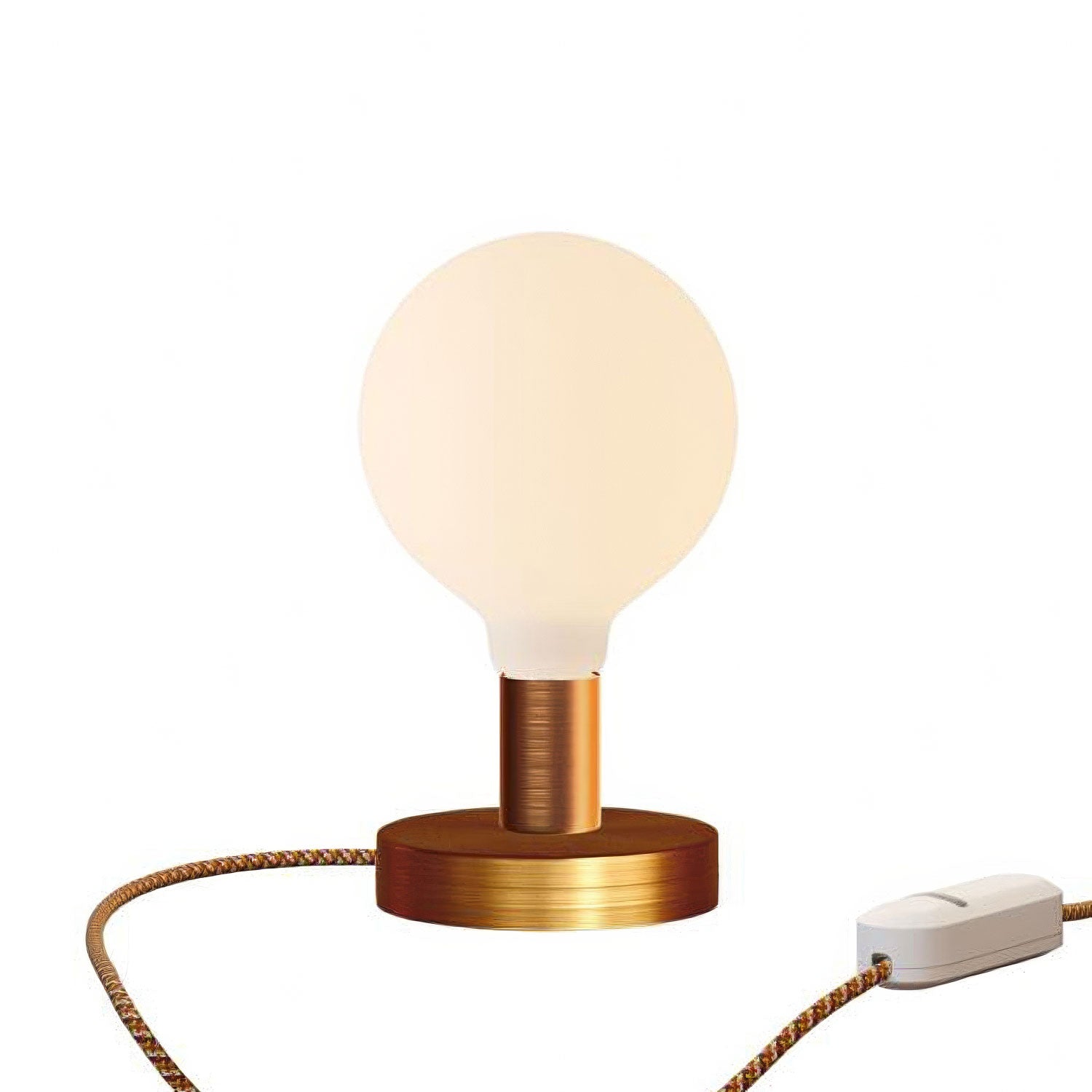 Kovová stolní lampička Glóbus Posaluce, průměr 12 cm, výška 8,5 cm, E27, max 77 W