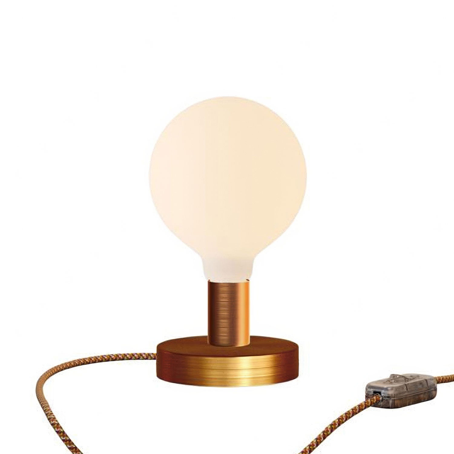 Kovová stolní lampička Glóbus Posaluce, průměr 12 cm, výška 8,5 cm, E27, max 77 W