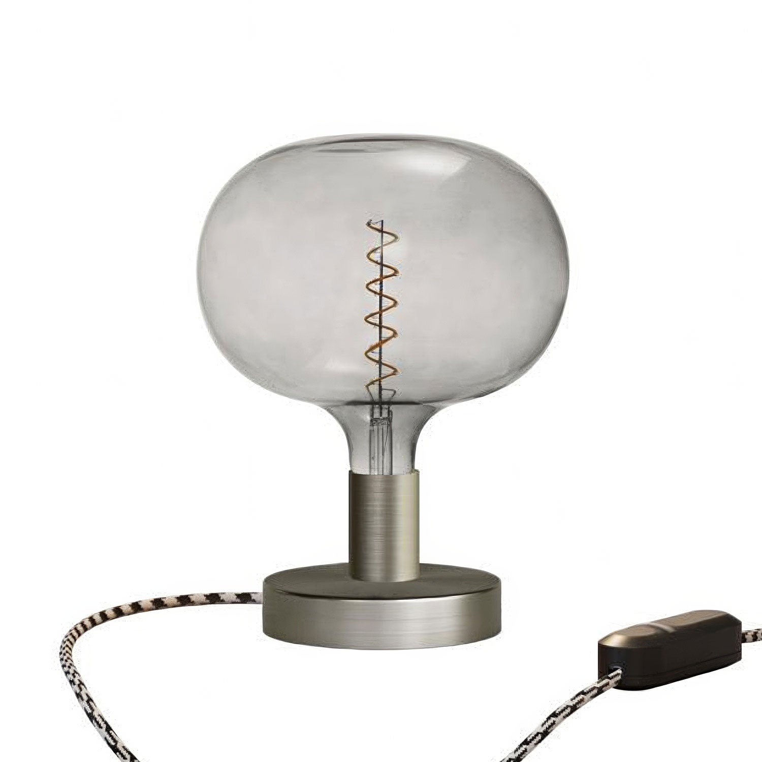 Kovová stolní lampička Posaluce Cobble, průměr 12 cm, výška 8,5 cm, E27 max 77 W