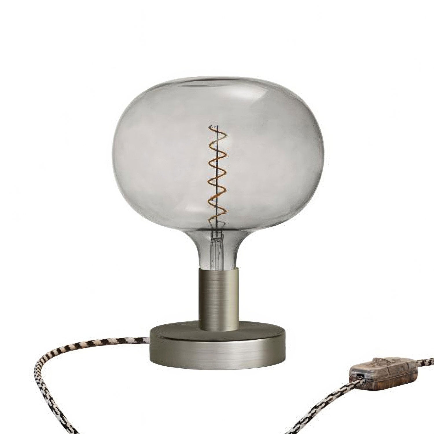 Kovová stolní lampička Posaluce Cobble, průměr 12 cm, výška 8,5 cm, E27 max 77 W