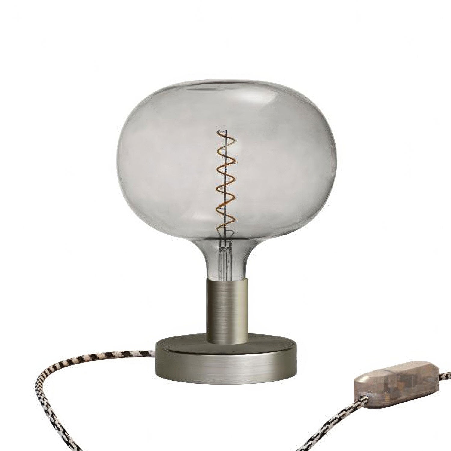 Kovová stolní lampička Posaluce Cobble, průměr 12 cm, výška 8,5 cm, E27 max 77 W