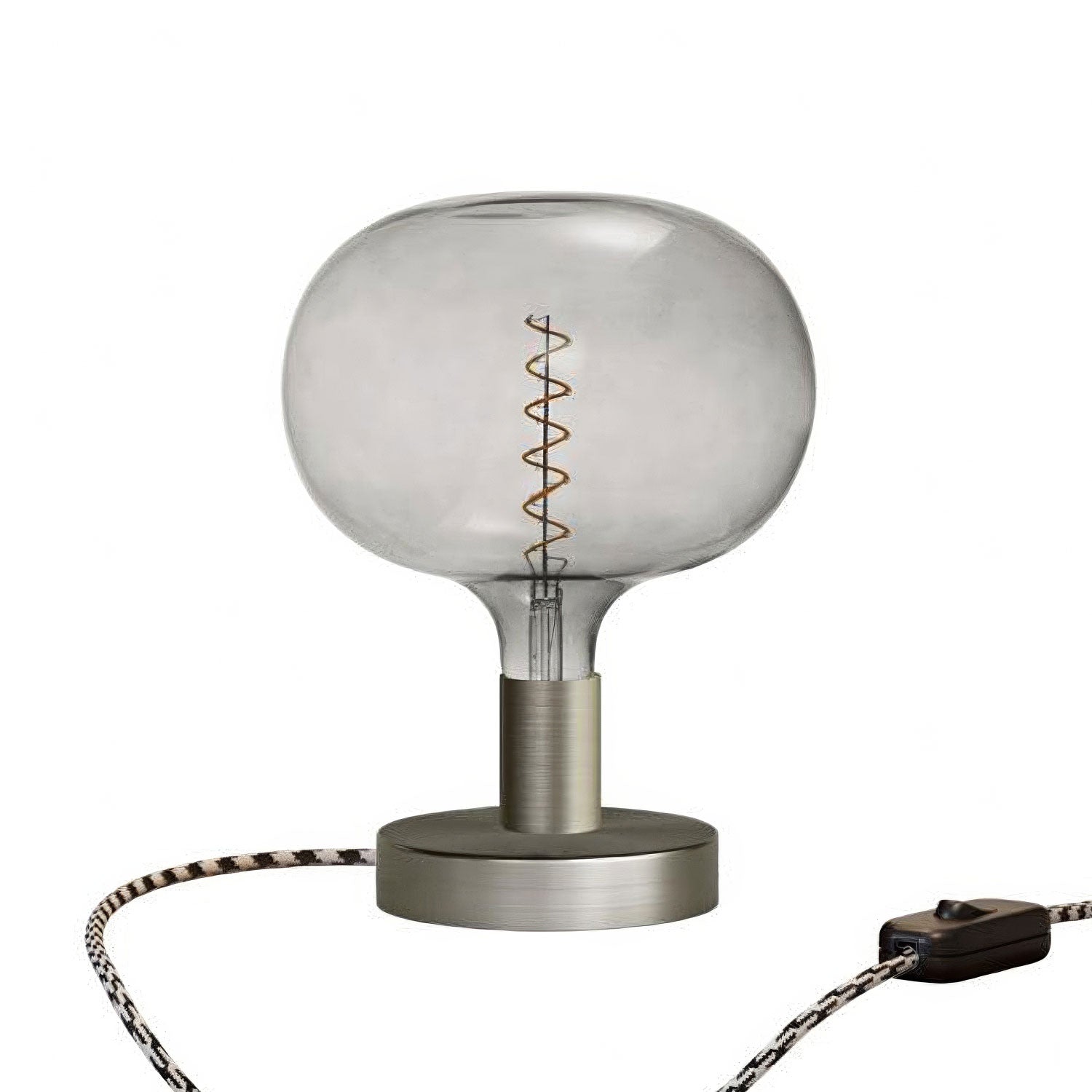 Kovová stolní lampička Posaluce Cobble, průměr 12 cm, výška 8,5 cm, E27 max 77 W