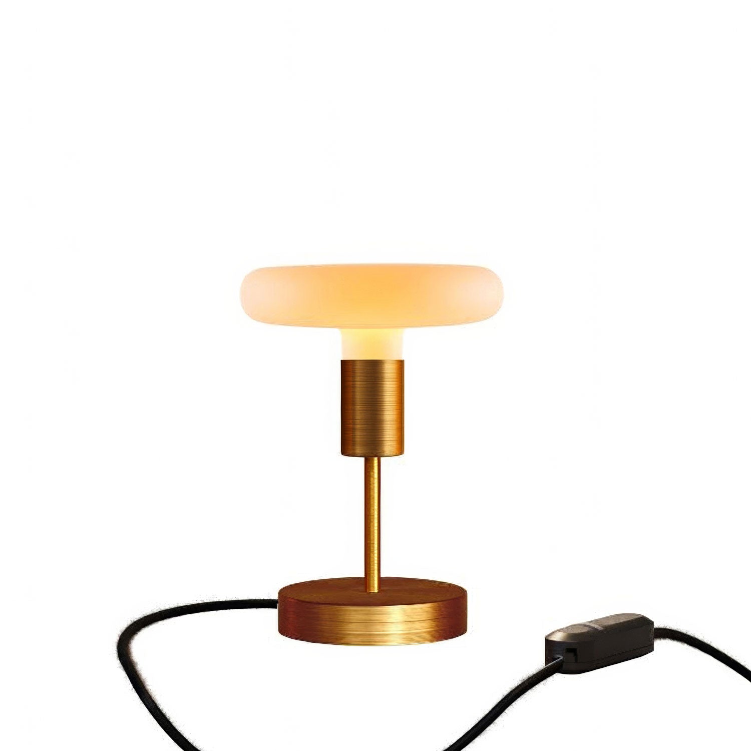 Kovová stolní lampička Alzaluce Dash, průměr 12 cm, matný bronz