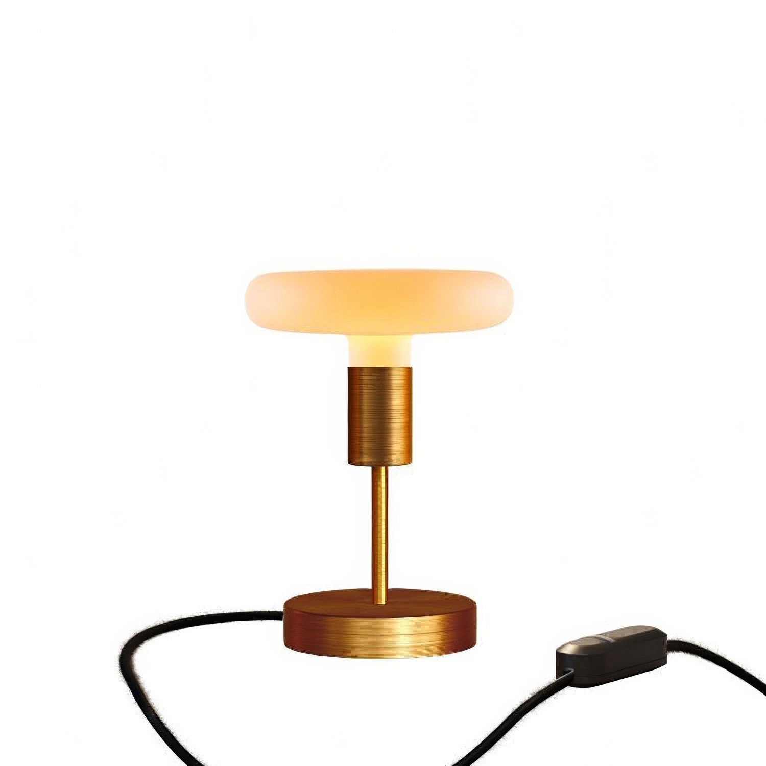 Kovová stolní lampička Alzaluce Dash, průměr 12 cm, matný bronz