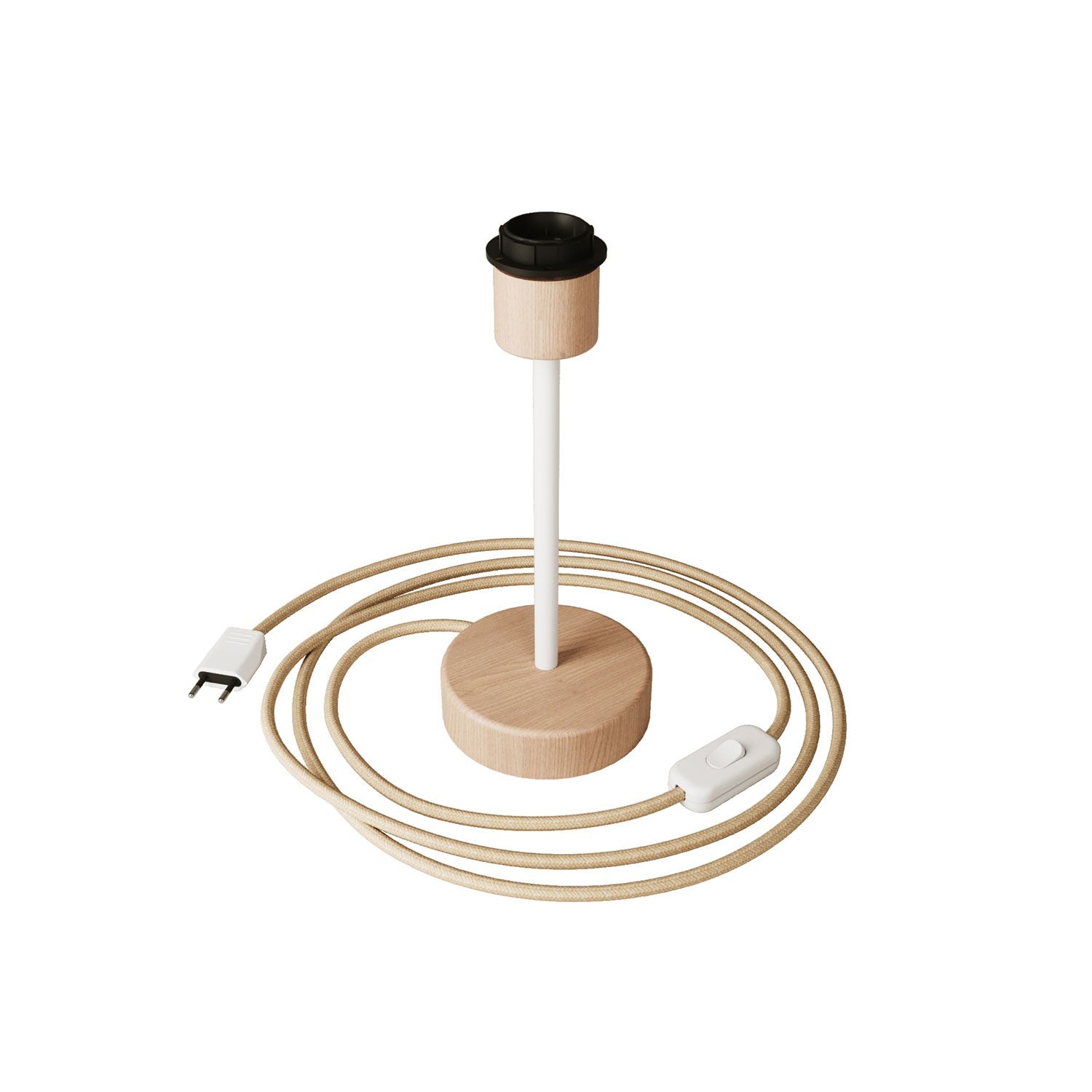 Dřevěná stolní lampa Alzaluce Wood s objímkou E27 a výškou 20 cm