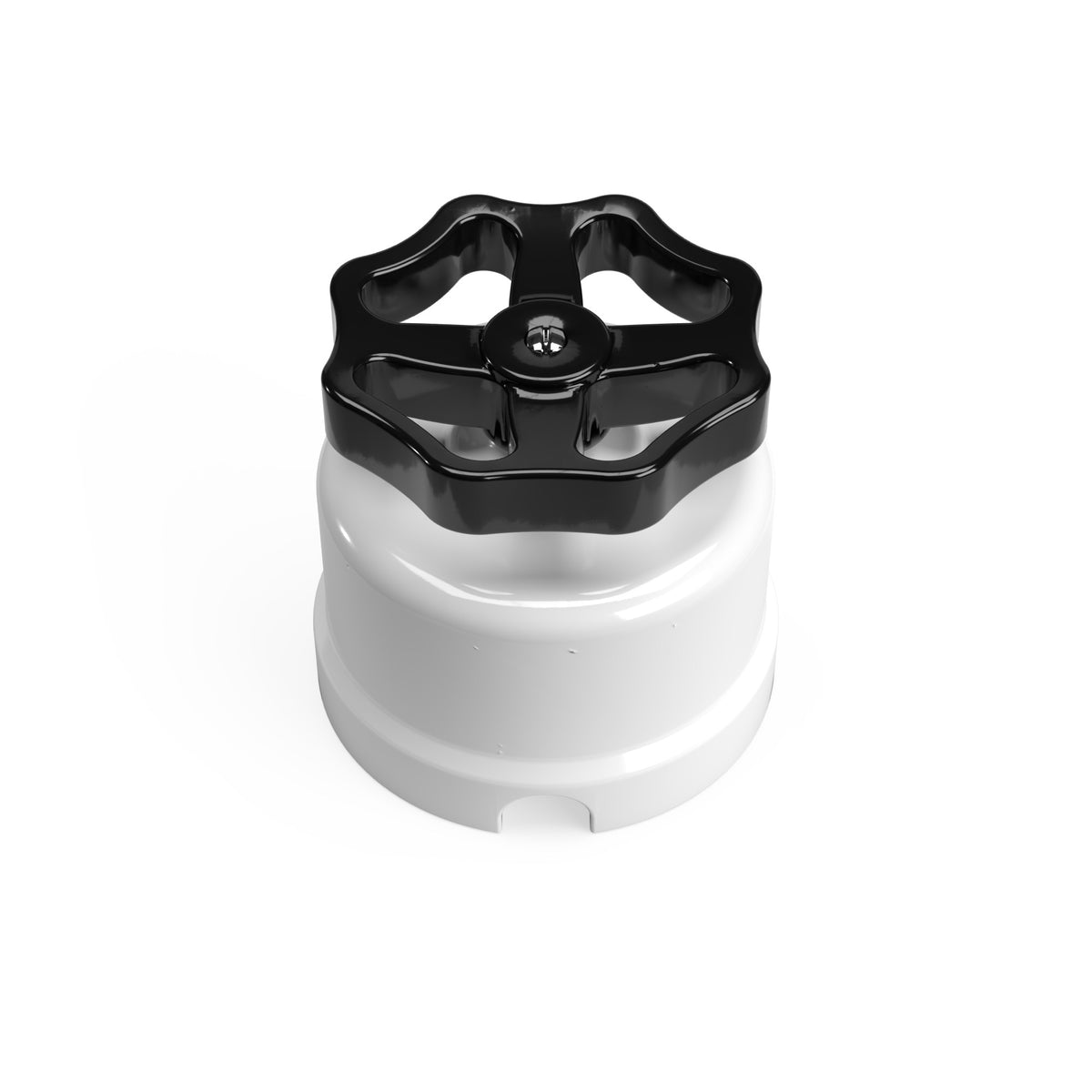 Bílý porcelánový spínač/přepínač 10AX250V, Ø 66,5 mm