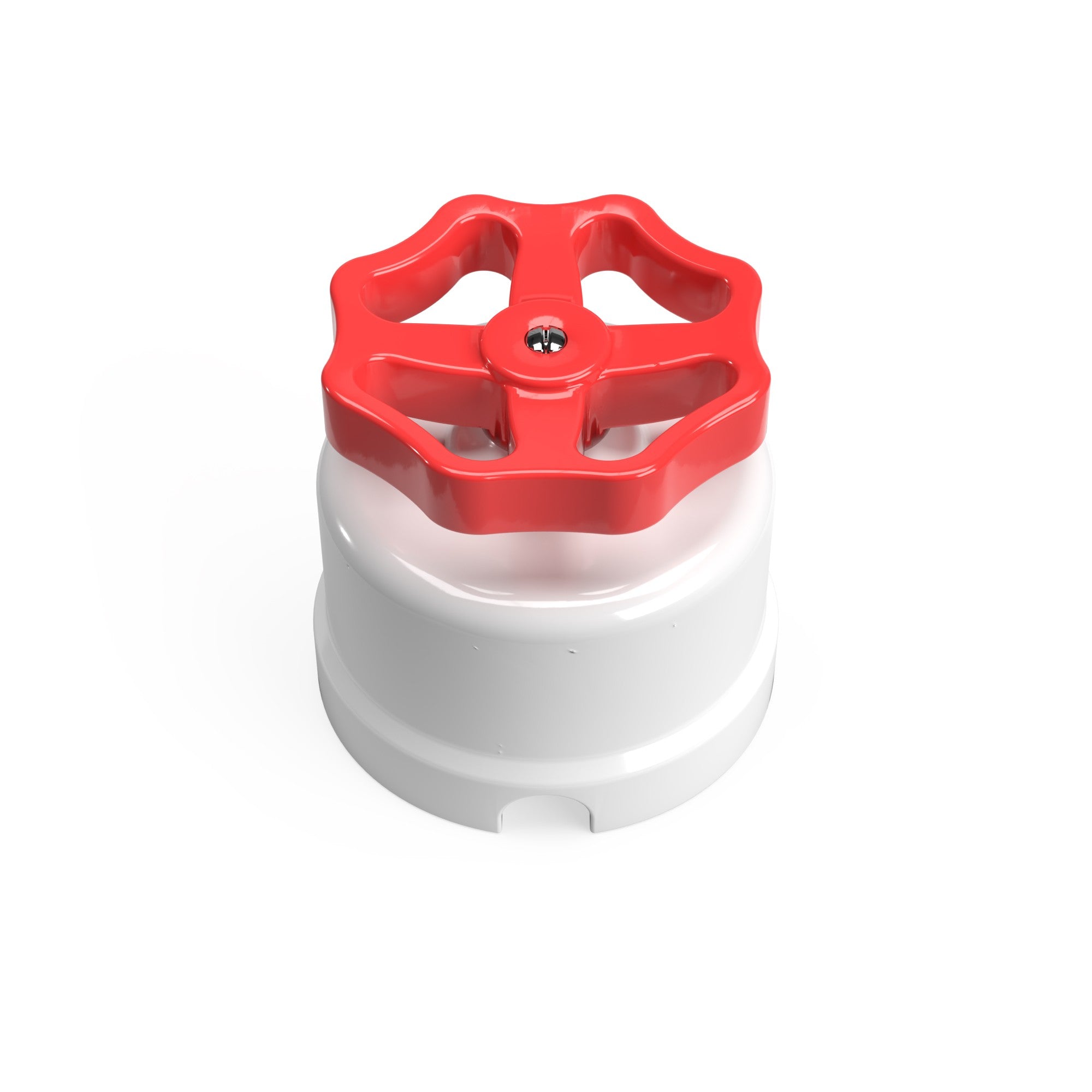 Bílý porcelánový spínač/přepínač 10AX250V, Ø 66,5 mm