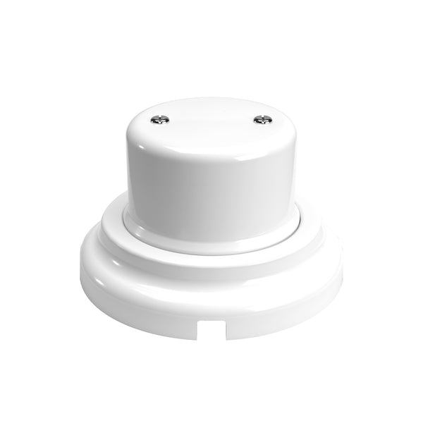 Porcelánová rozvodná skříňka Ø 66,5 mm a podstavec Ø 100 mm